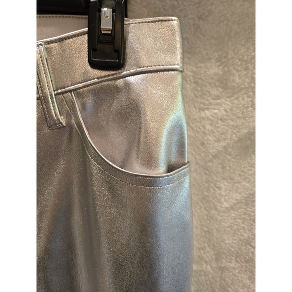 Abercrombie & Fitch  90's Relaxed High Rise Shiny Silver Pants‎ 29/8 Womens  8 - Picture 3 of 15